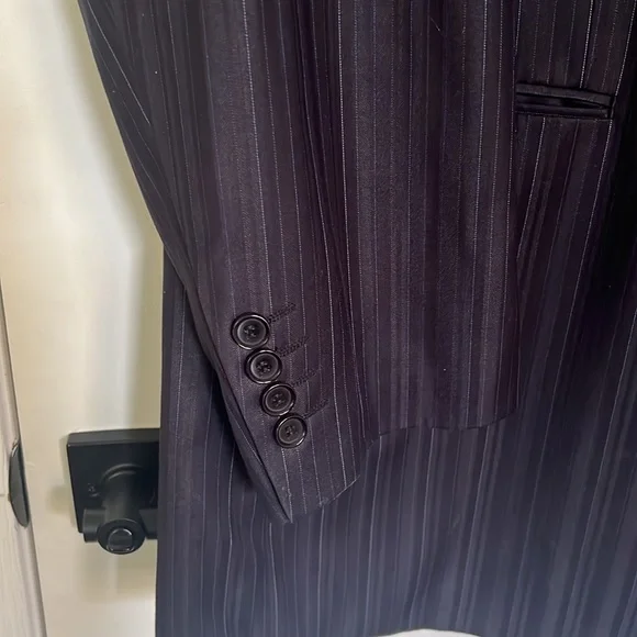 Giorgio Fiorelli Navy Striped 3 Piece Suit - Picture 3 of 16